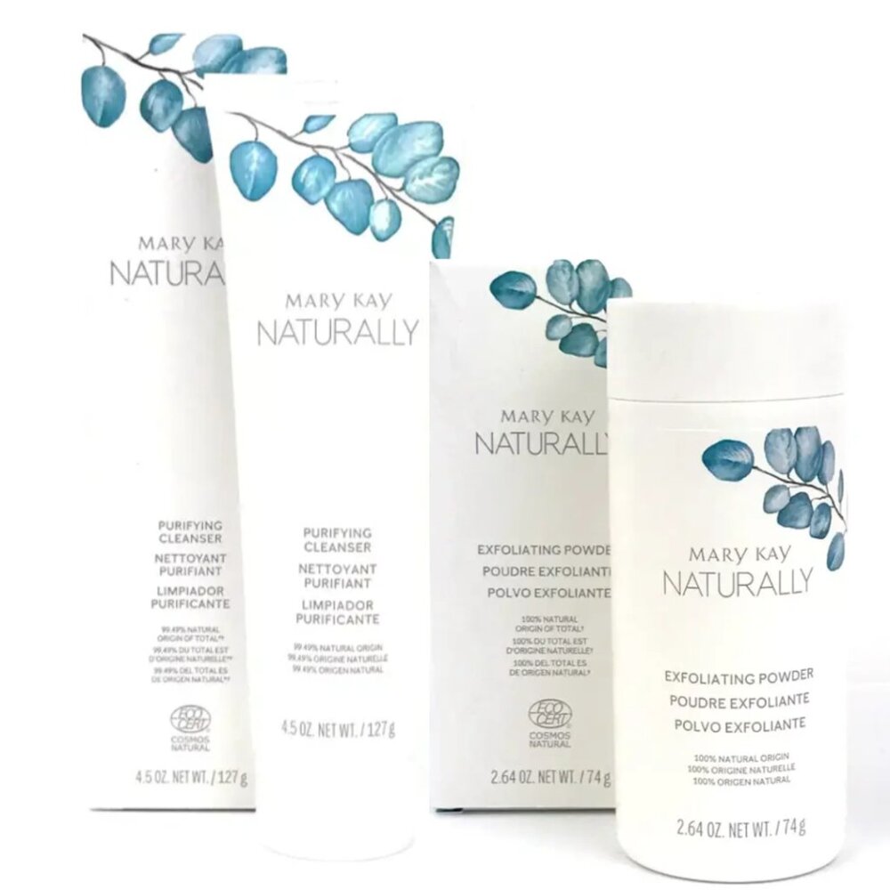 Mary Kay Naturally Purifying Cleanser & Exfoliating Powder, NEW